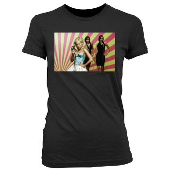 Ashley Tisdale Women's Junior Cut Crewneck T-Shirt