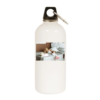 Ashley Tisdale White Water Bottle With Carabiner