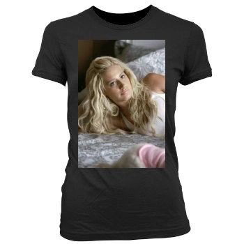 Ashley Tisdale Women's Junior Cut Crewneck T-Shirt