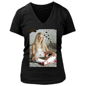 Ashley Tisdale Women's Deep V-Neck TShirt