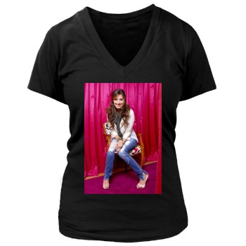 Ashley Tisdale Women's Deep V-Neck TShirt