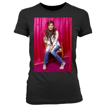 Ashley Tisdale Women's Junior Cut Crewneck T-Shirt