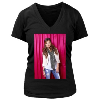 Ashley Tisdale Women's Deep V-Neck TShirt