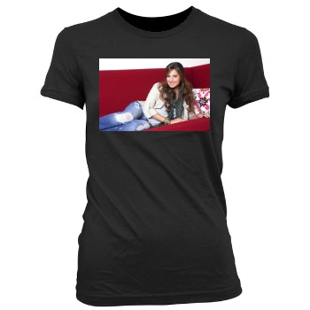 Ashley Tisdale Women's Junior Cut Crewneck T-Shirt