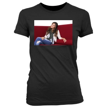 Ashley Tisdale Women's Junior Cut Crewneck T-Shirt