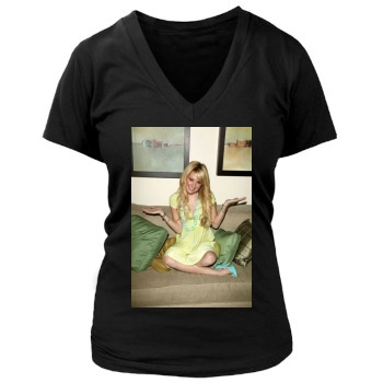 Ashley Tisdale Women's Deep V-Neck TShirt