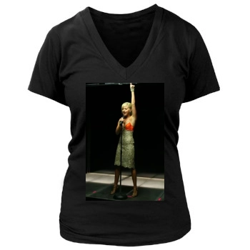 Ashley Tisdale Women's Deep V-Neck TShirt