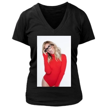 Ashley Tisdale Women's Deep V-Neck TShirt