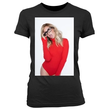 Ashley Tisdale Women's Junior Cut Crewneck T-Shirt