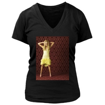 Ashley Tisdale Women's Deep V-Neck TShirt