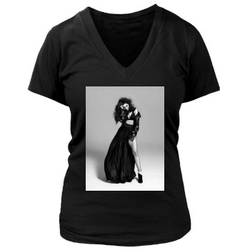 Ashley Tisdale Women's Deep V-Neck TShirt