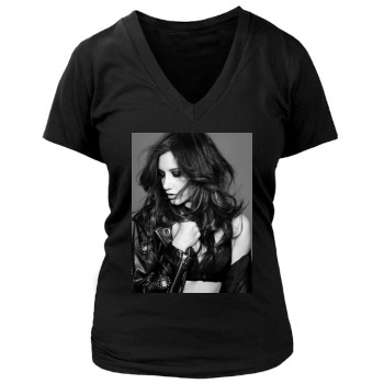 Ashley Tisdale Women's Deep V-Neck TShirt