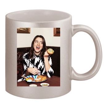 Aubrey Plaza 11oz Metallic Silver Mug