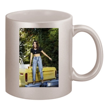 Aubrey Plaza 11oz Metallic Silver Mug