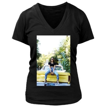 Aubrey Plaza Women's Deep V-Neck TShirt