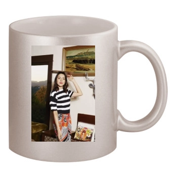 Aubrey Plaza 11oz Metallic Silver Mug