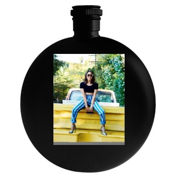 Aubrey Plaza Round Flask