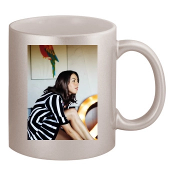 Aubrey Plaza 11oz Metallic Silver Mug