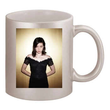 Aubrey Plaza 11oz Metallic Silver Mug