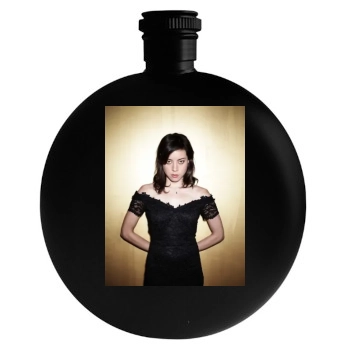 Aubrey Plaza Round Flask