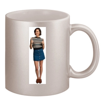 Aubrey Plaza 11oz Metallic Silver Mug