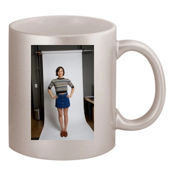 Aubrey Plaza 11oz Metallic Silver Mug