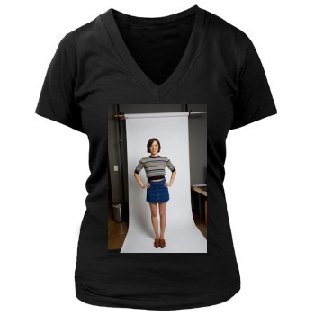 Aubrey Plaza Women's Deep V-Neck TShirt