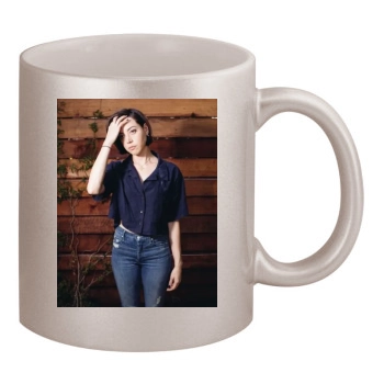 Aubrey Plaza 11oz Metallic Silver Mug