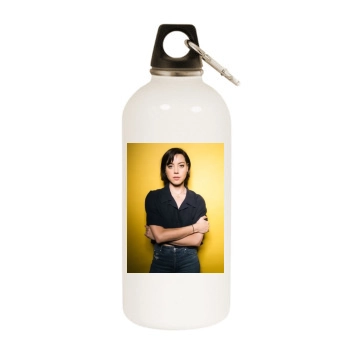 Aubrey Plaza White Water Bottle With Carabiner