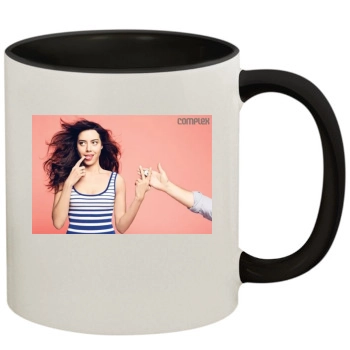 Aubrey Plaza 11oz Colored Inner & Handle Mug