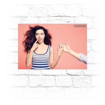 Aubrey Plaza Metal Wall Art