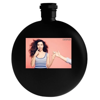 Aubrey Plaza Round Flask