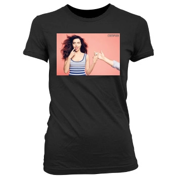 Aubrey Plaza Women's Junior Cut Crewneck T-Shirt