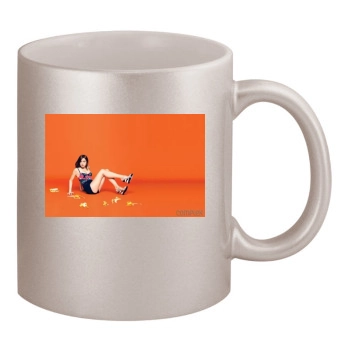 Aubrey Plaza 11oz Metallic Silver Mug