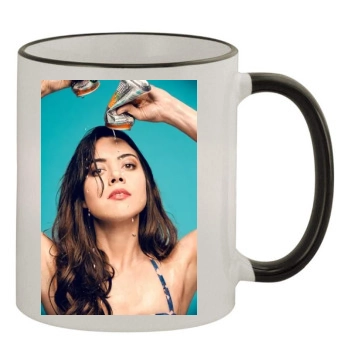 Aubrey Plaza 11oz Colored Rim & Handle Mug