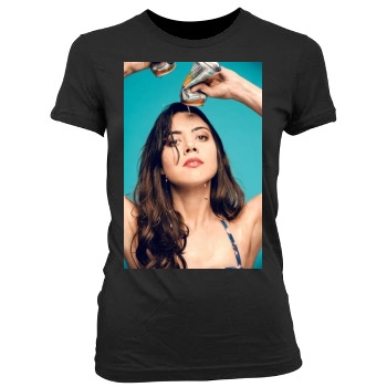 Aubrey Plaza Women's Junior Cut Crewneck T-Shirt