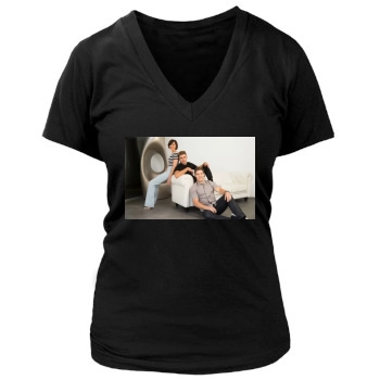 Aubrey Plaza Women's Deep V-Neck TShirt