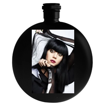 Aubrey Plaza Round Flask