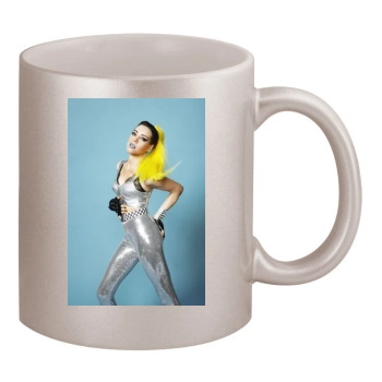 Aubrey Plaza 11oz Metallic Silver Mug