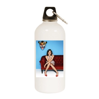 Aubrey Plaza White Water Bottle With Carabiner