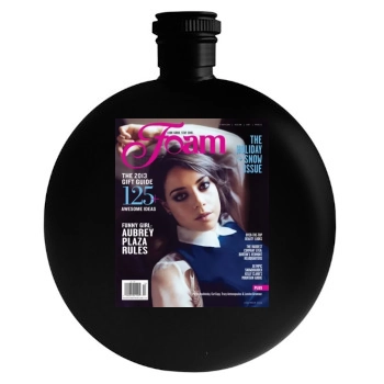 Aubrey Plaza Round Flask