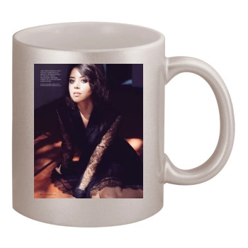 Aubrey Plaza 11oz Metallic Silver Mug