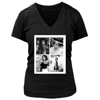 Aubrey Plaza Women's Deep V-Neck TShirt