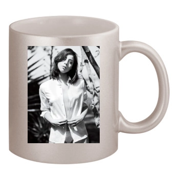 Aubrey Plaza 11oz Metallic Silver Mug