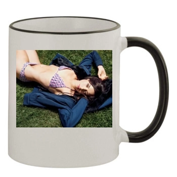 Aubrey Plaza 11oz Colored Rim & Handle Mug