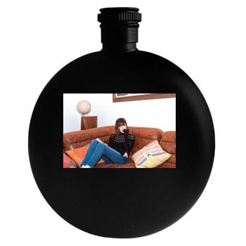 Aubrey Plaza Round Flask