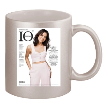 Aubrey Plaza 11oz Metallic Silver Mug