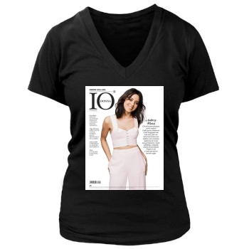 Aubrey Plaza Women's Deep V-Neck TShirt