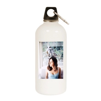 Aubrey Plaza White Water Bottle With Carabiner