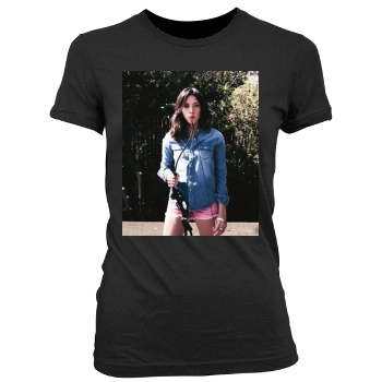 Aubrey Plaza Women's Junior Cut Crewneck T-Shirt